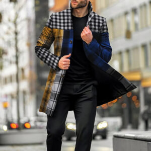 Men’s Casual Woolen Mid-length Coat