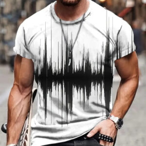 Natural Landscape Digital Printing Men’s T-shirt Refreshing Stylish Short Sleeve